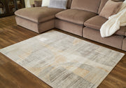 Nashville Furniture Outlets - Ashley Furniture - Truward Rug - 5' x 7' Rug / Linen/Gray/Caramel - R406472
