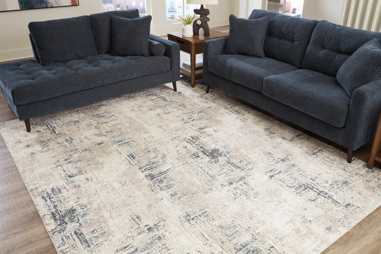 Nashville Furniture Outlets - Ashley Furniture - Gentor Rug - 5' x 7' Rug / Blue/Ivory - R406522