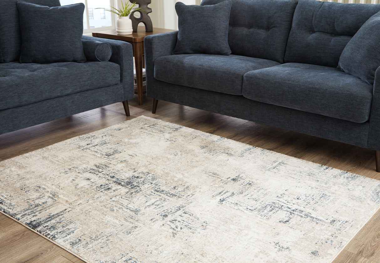 Nashville Furniture Outlets - Ashley Furniture - Gentor Rug - 5' x 7' Rug / Blue/Ivory - R406522