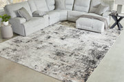 Nashville Furniture Outlets - Ashley Furniture - Langwell Rug - 10' x 14' Rug / Black/Gray/White - R406780