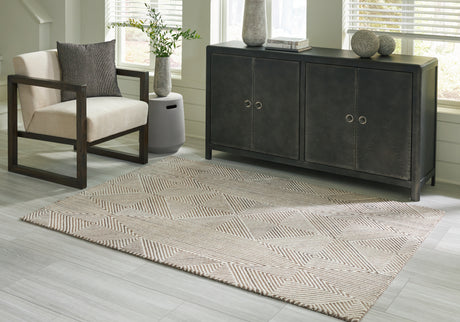 Nashville Furniture Outlets - Ashley Furniture - Jadott Rug - 5' x 7' Rug / Beige/Brown - R406802