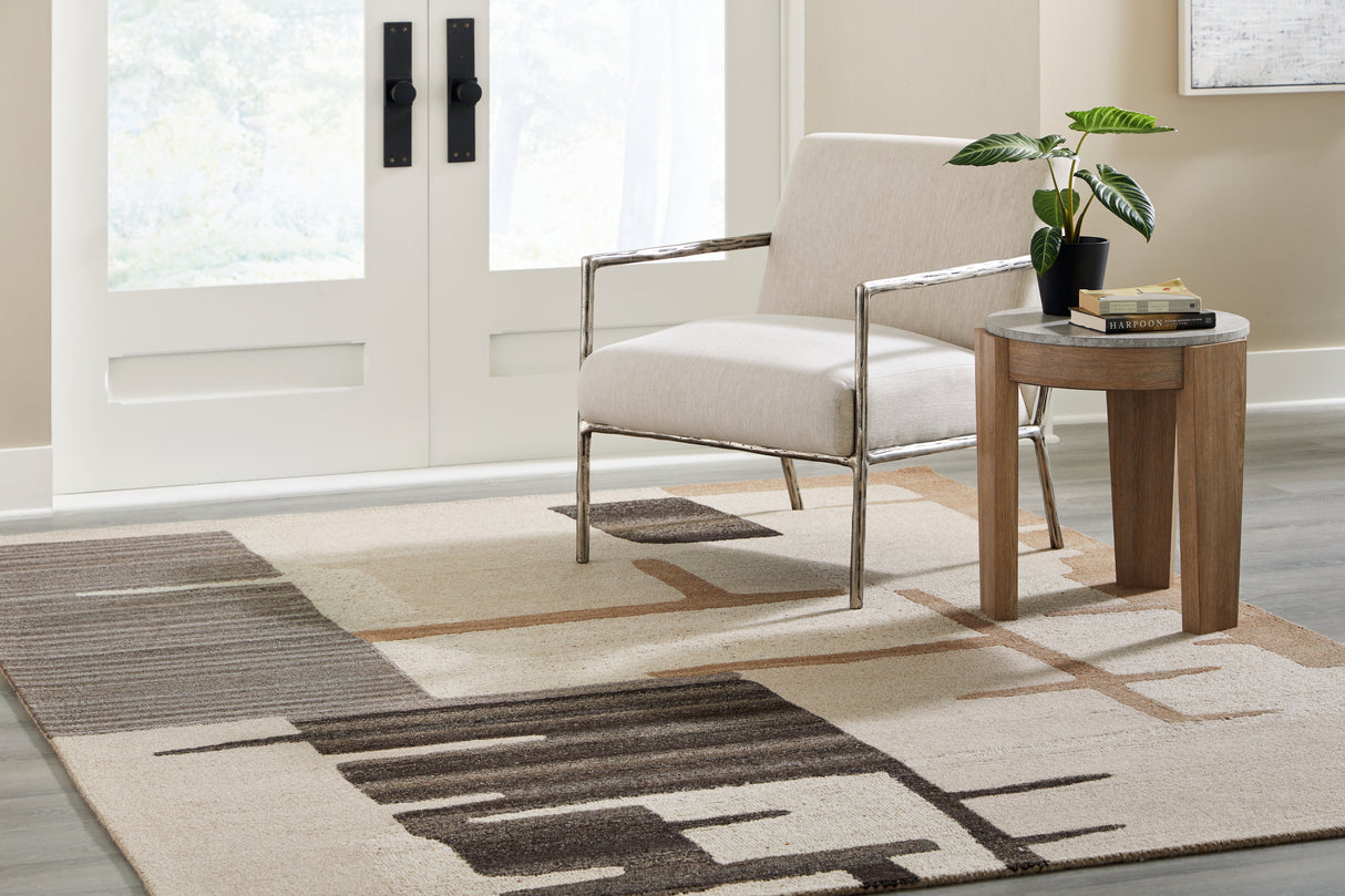 Nashville Furniture Outlets - Ashley Furniture - Kencher Rug - 8' x 10' Rug / Beige/Brown - R406821