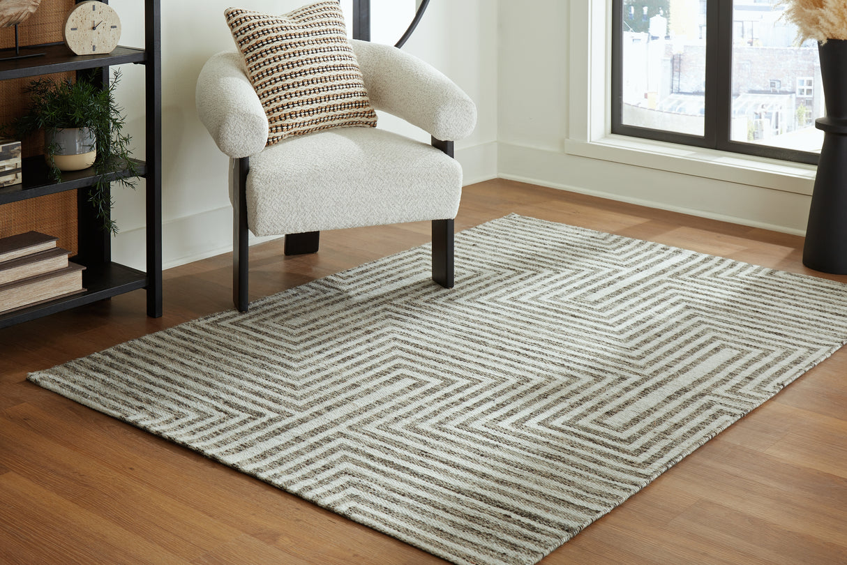 Nashville Furniture Outlets - Ashley Furniture - Jossen Rug - 5' x 7' Rug / Ivory/Gray - R406832