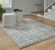 Nashville Furniture Outlets - Ashley Furniture - Laddway Rug - 5' x 7' Rug / Cream/Green - R406882