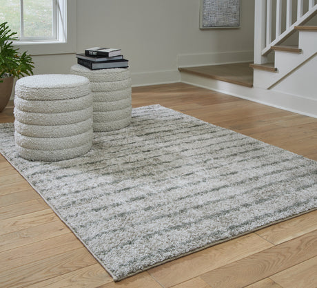 Nashville Furniture Outlets - Ashley Furniture - Laddway Rug - 5' x 7' Rug / Cream/Green - R406882