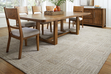 Nashville Furniture Outlets - Ashley Furniture - Brickburgh Rug - 5' x 7' Rug / Gray/Ivory/Honey - R406902