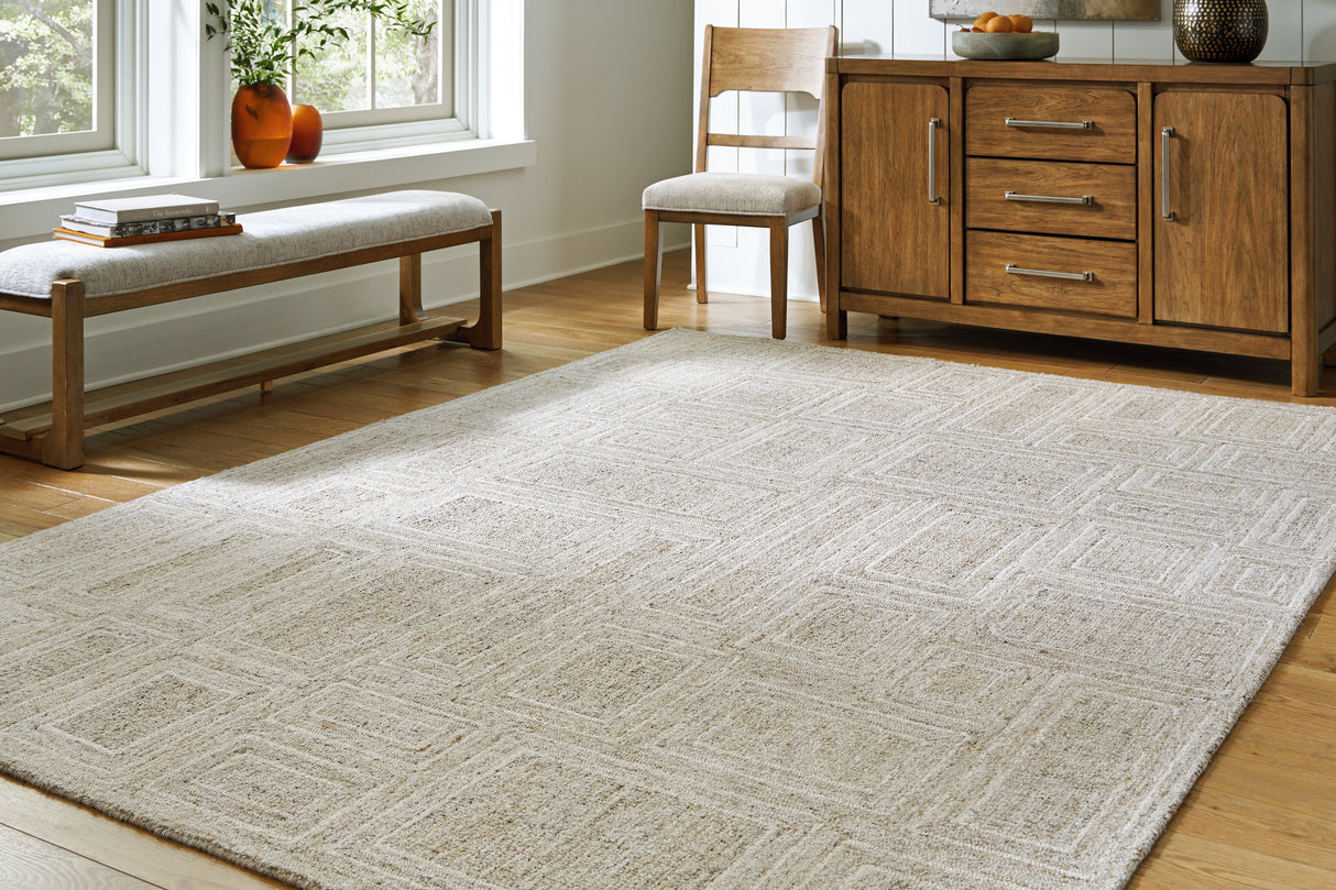 Nashville Furniture Outlets - Ashley Furniture - Brickburgh Rug - 8' x 10' Rug / Gray/Ivory/Honey - R406901