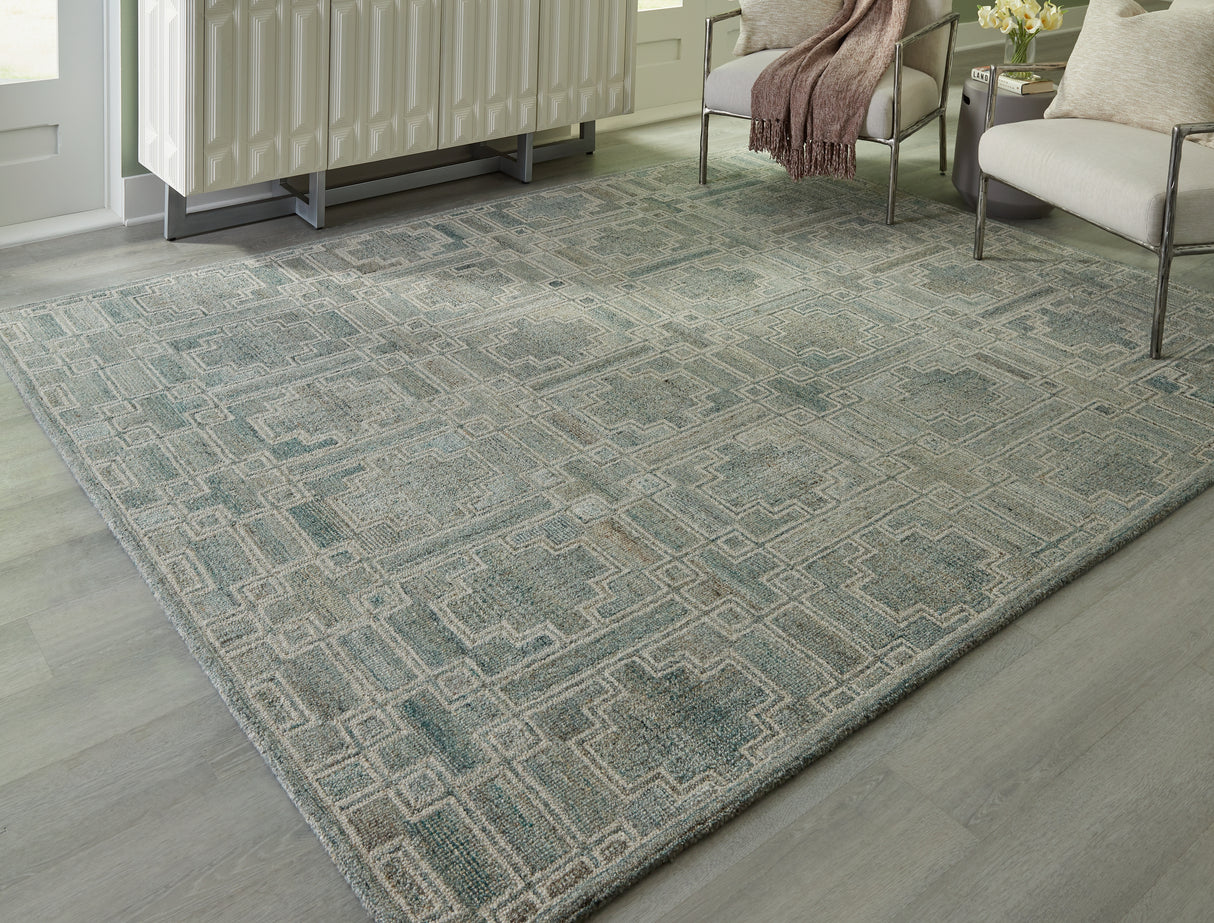 Nashville Furniture Outlets - Ashley Furniture - Jossland Rug - 8' x 10' Rug / Green/Ivory - R406911