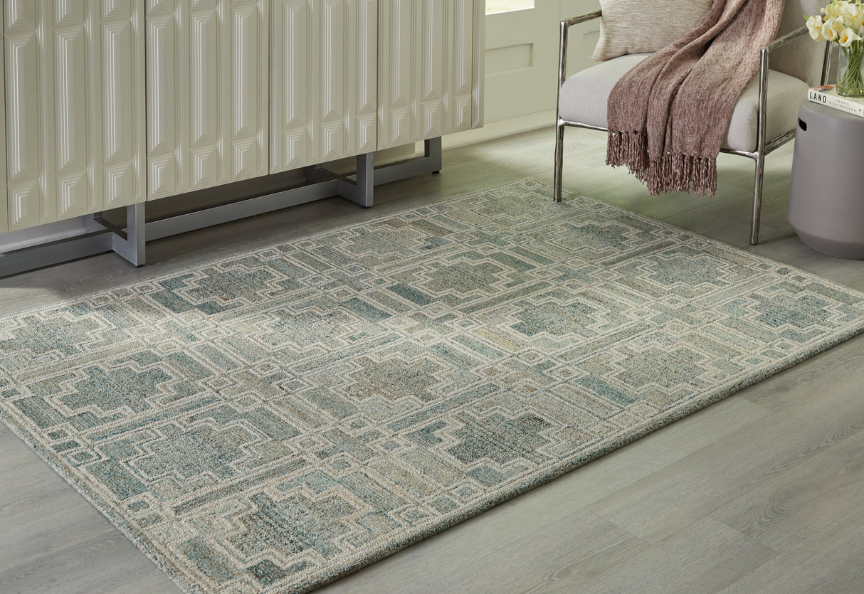 Nashville Furniture Outlets - Ashley Furniture - Jossland Rug - 5' x 7' Rug / Green/Ivory - R406912