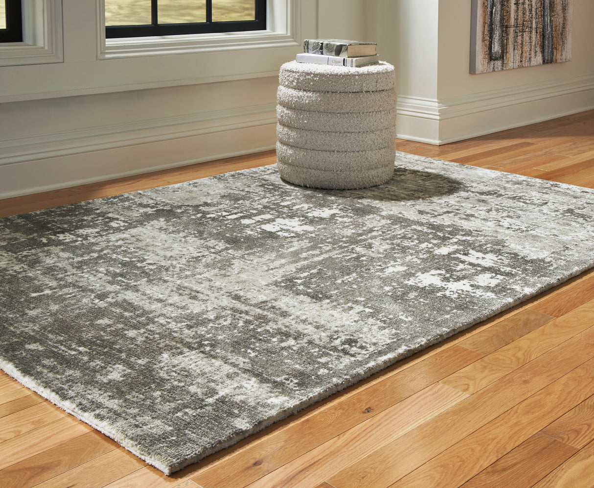 Nashville Furniture Outlets - Ashley Furniture - Valmontic Rug - 5' x 7' Rug / Gray - R406922