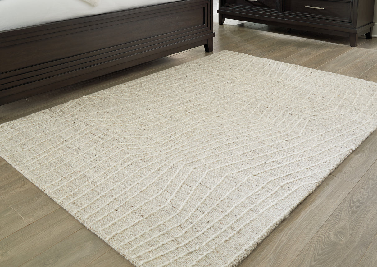 Nashville Furniture Outlets - Ashley Furniture - Varahill Rug - 5' x 7' Rug / Gray/Ivory - R406932