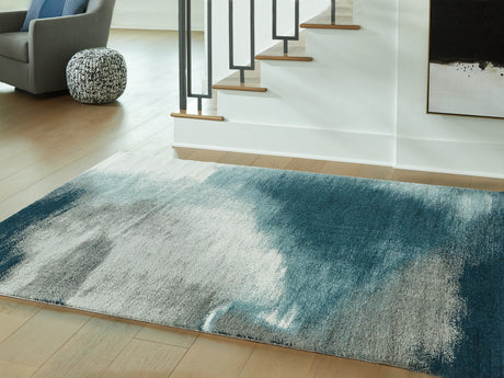 Nashville Furniture Outlets - Ashley Furniture - Brentward Rug - 5' x 7' Rug / Blue/Gray/Ivory - R407082