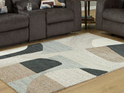 Nashville Furniture Outlets - Ashley Furniture - Edrickhill Rug - 5' x 7' Rug / Grayish Teal/Taupe/Cream - R407122