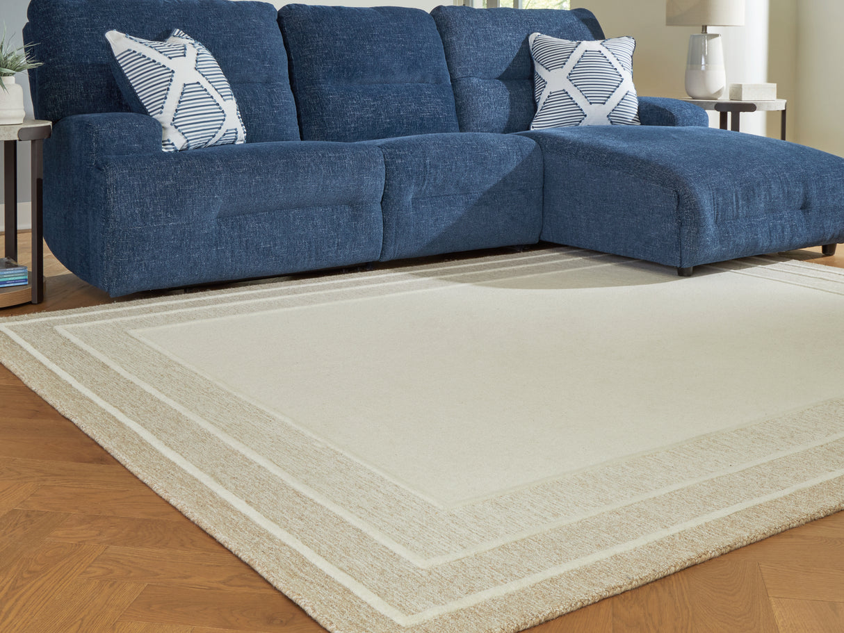 Nashville Furniture Outlets - Ashley Furniture - Teelgan Rug - Large Rug / Ivory/Tan - R407311