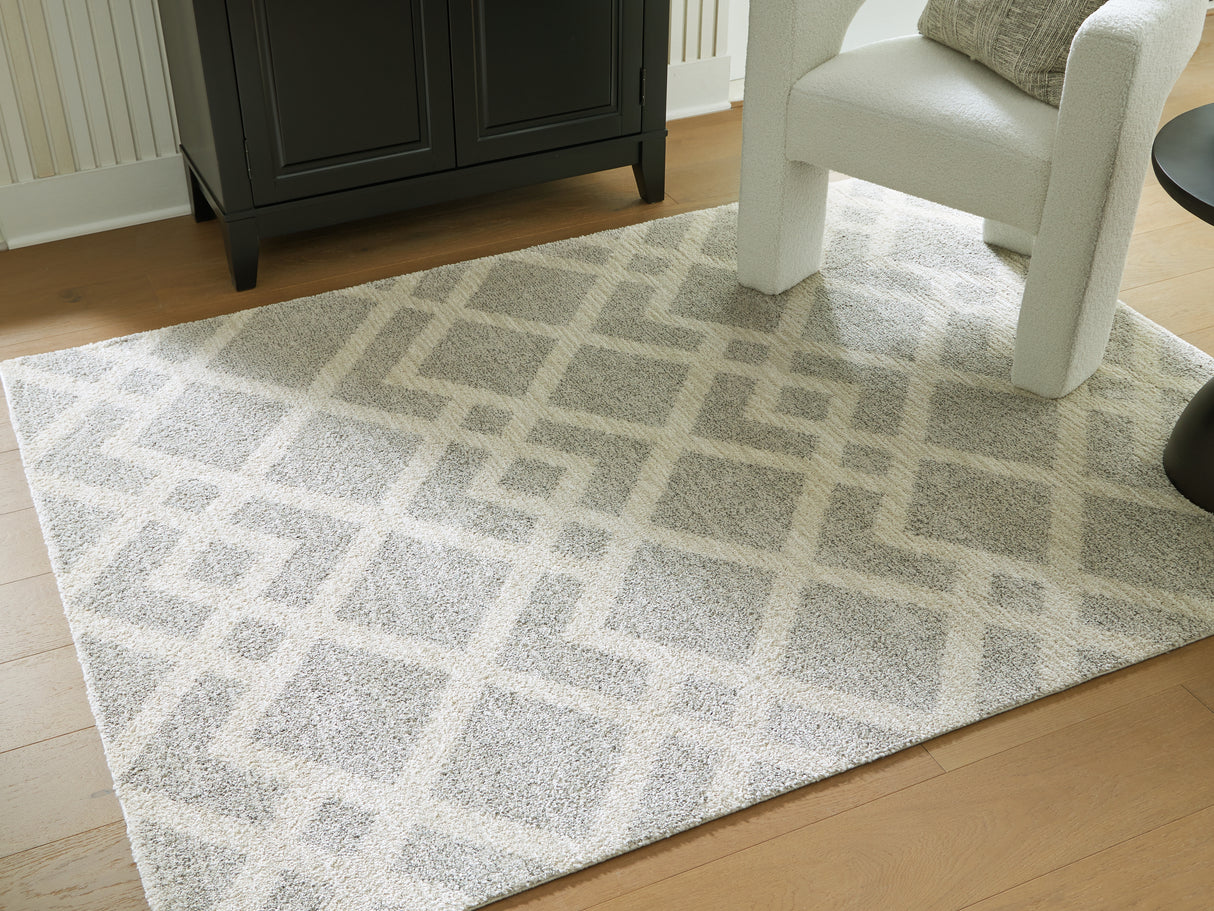 Nashville Furniture Outlets - Ashley Furniture - Unawick Rug - Medium Rug / Gray/Ivory - R407332