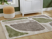 Nashville Furniture Outlets - Ashley Furniture - Anburgh Rug - Medium Rug / Green/Gray/Ivory - R407352