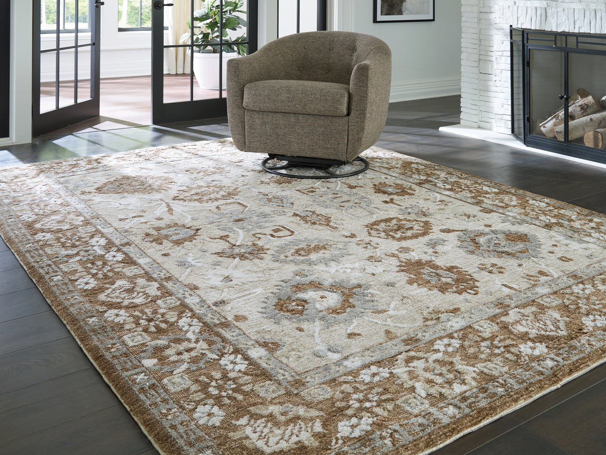 Nashville Furniture Outlets - Ashley Furniture - Ainswick Rug - Memory Foam Large Rug / Brown/Beige/Gray - R407881