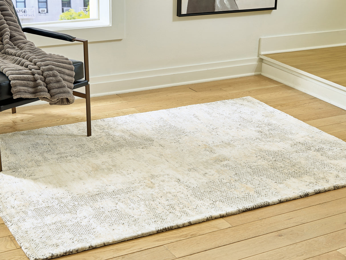 Nashville Furniture Outlets - Ashley Furniture - Raif Rug - Medium Rug / Gray/White/Cream - R408082