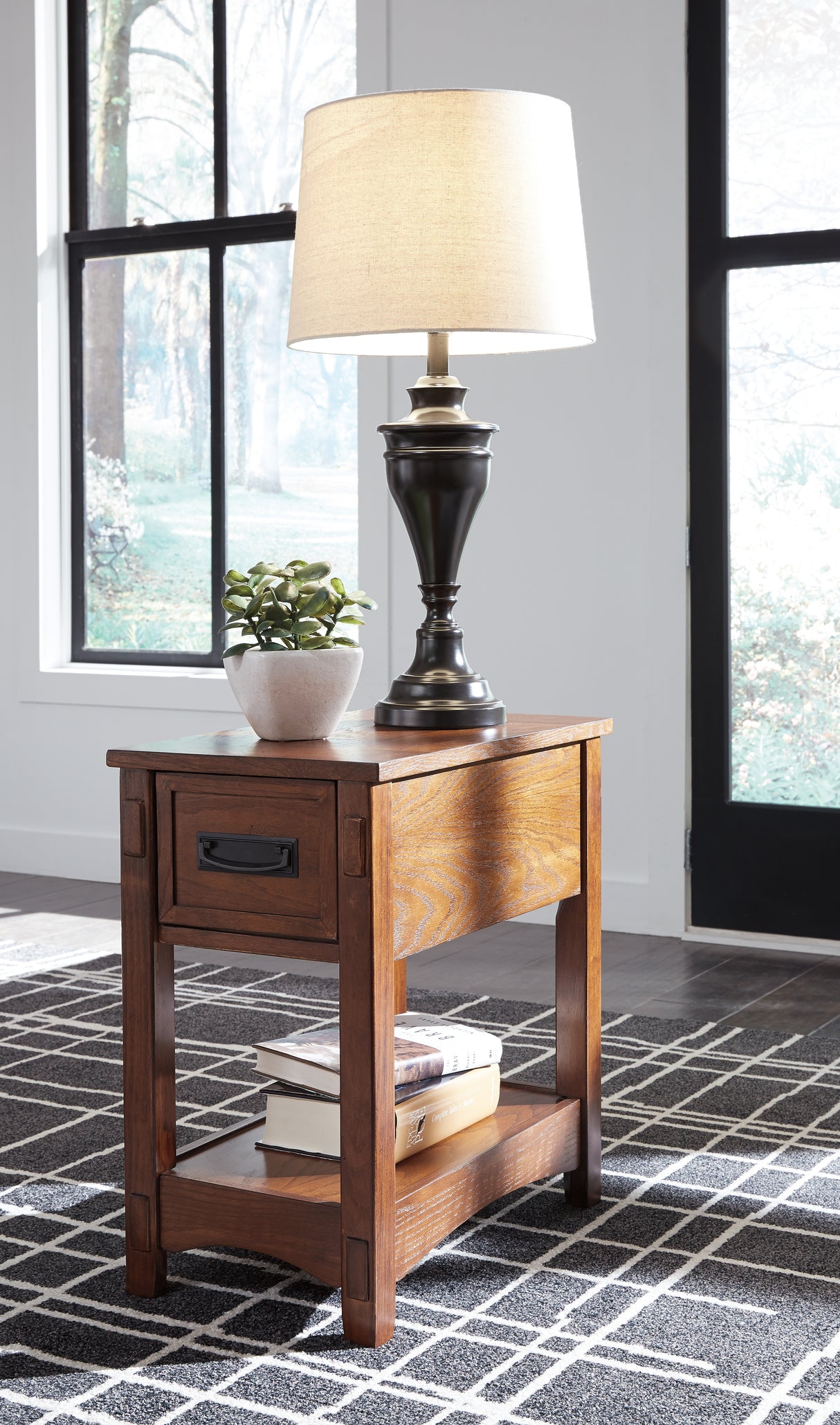 Nashville Furniture Outlets - Ashley Furniture - Breegin Chairside End Table - Chair Side End Table / Brown - T007-319
