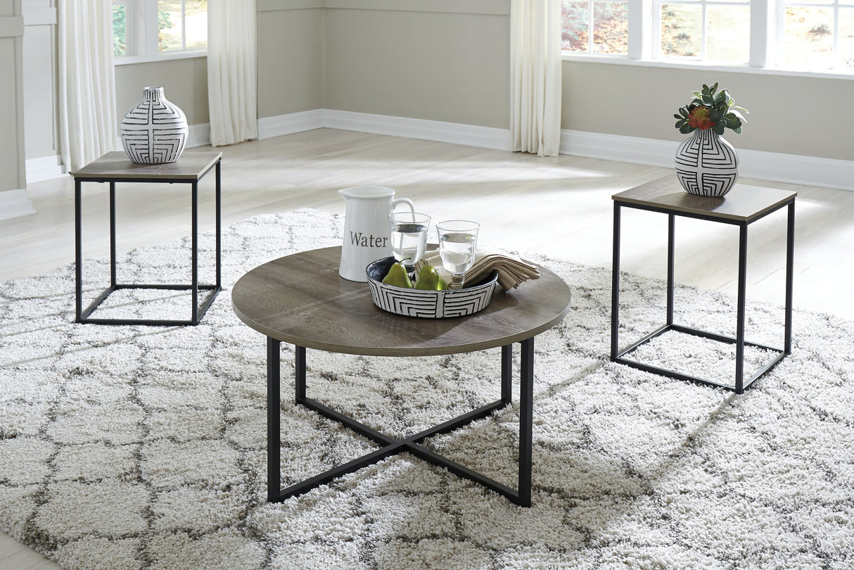 Nashville Furniture Outlets - Ashley Furniture - Wadeworth Table (Set of 3) - Occasional Table Set (3/CN) / Two-tone - T103-213
