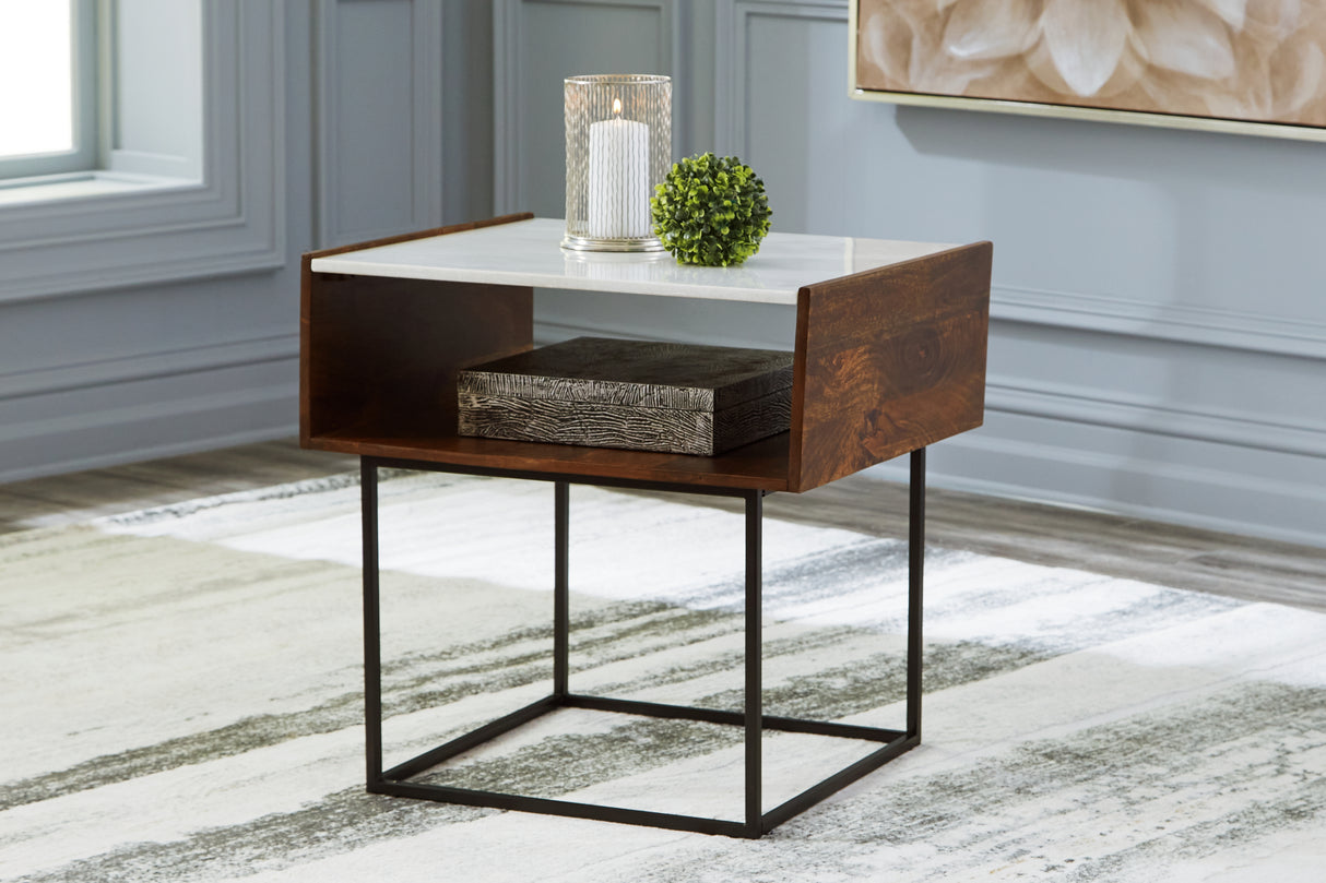Nashville Furniture Outlets - Ashley Furniture - Rusitori End Table - Rectangular End Table / Multi - T169-3