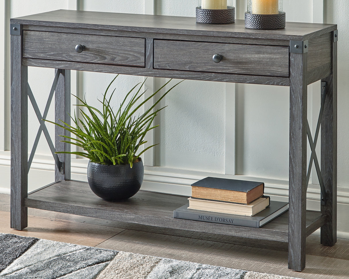 Nashville Furniture Outlets - Ashley Furniture - Freedan Sofa/Console Table - Console Sofa Table / Grayish Brown - T175-4