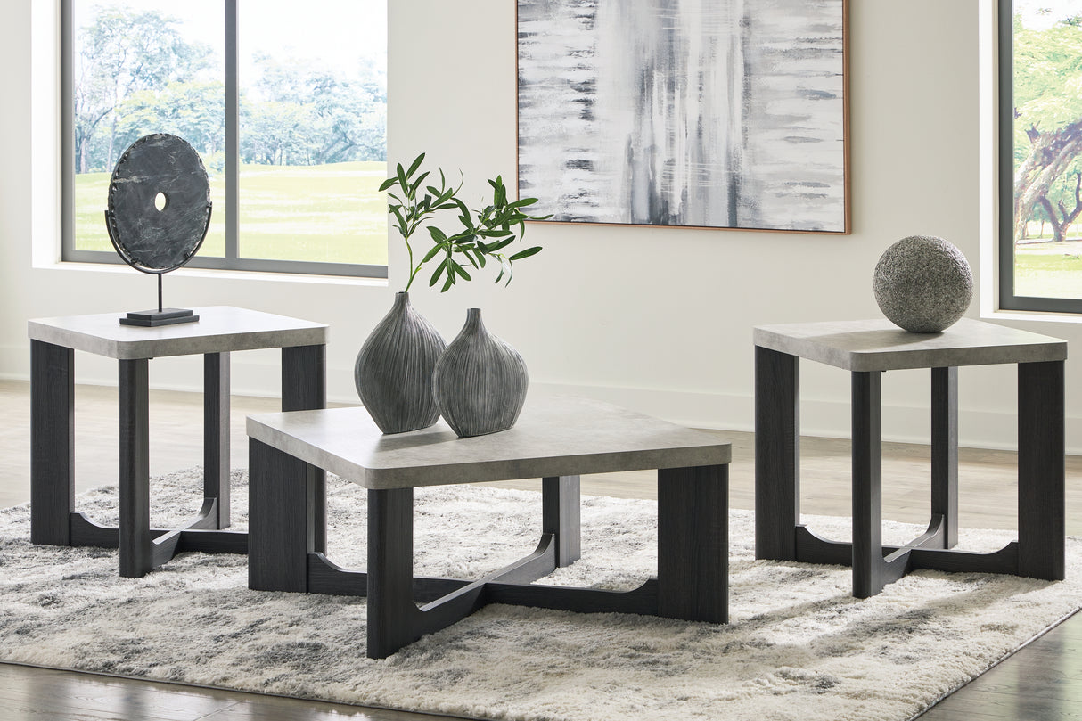 Nashville Furniture Outlets - Ashley Furniture - Sharstorm Table (Set of 3) - Occasional Table Set (3/CN) / Two-tone Gray - T251-13