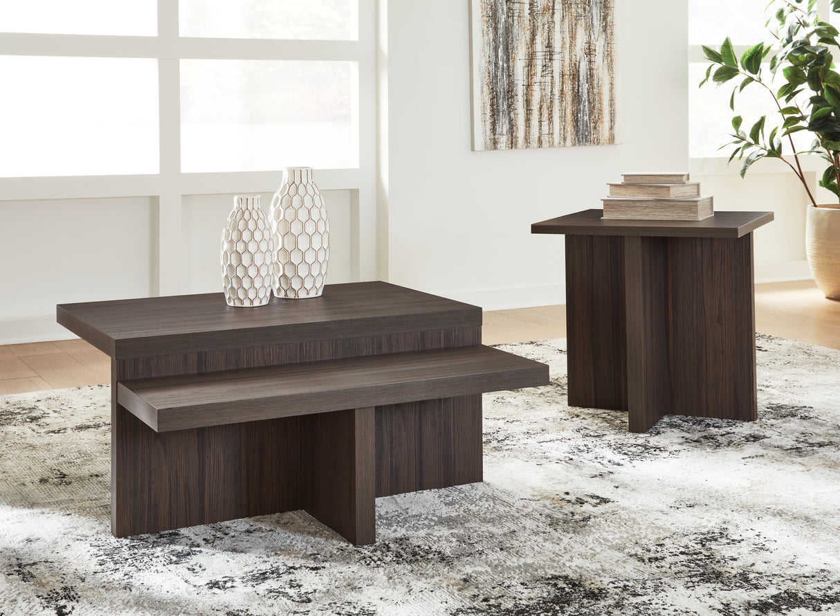 Nashville Furniture Outlets - Ashley Furniture - Zendex Table (Set of 2) - Occasional Table Set (Set of 2) / Brown - T304-12