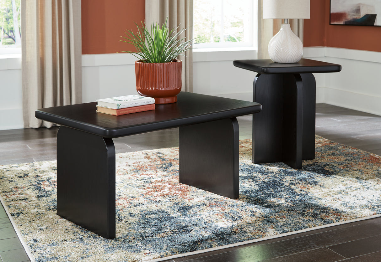Nashville Furniture Outlets - Ashley Furniture - Mitchalli Table (Set of 2) - Occasional Table Set (Set of 2) / Black - T313-12