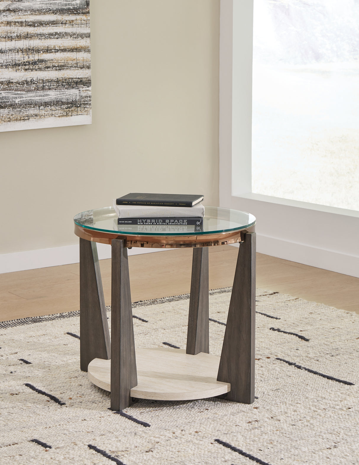 Nashville Furniture Outlets - Ashley Furniture - Frazwa End Table - Round End Table / Multi - T432-6