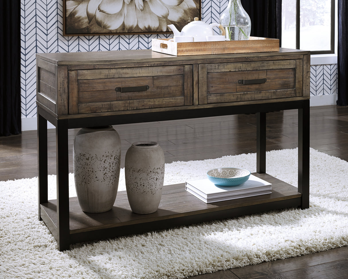 Nashville Furniture Outlets - Ashley Furniture - Johurst Sofa/Console Table - Sofa Table / Grayish Brown - T444-4