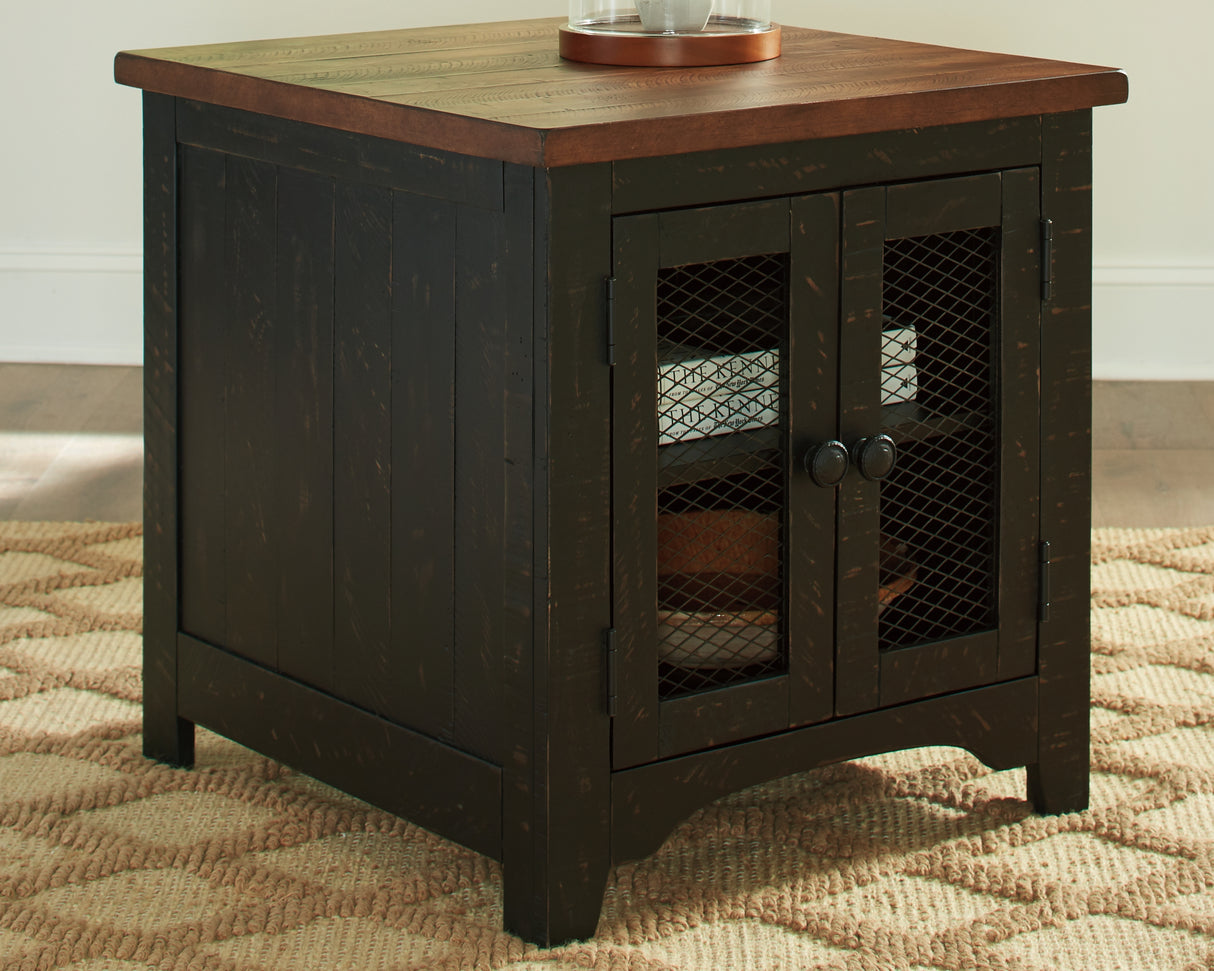 Nashville Furniture Outlets - Ashley Furniture - Valebeck End Table - Rectangular End Table / Black/Brown - T468-3