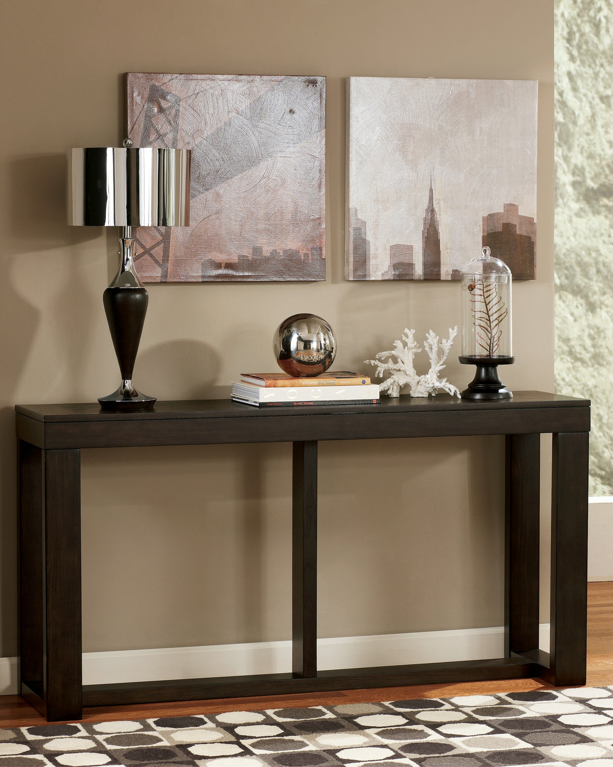 Nashville Furniture Outlets - Ashley Furniture - Watson Sofa/Console Table - Sofa Table / Dark Brown - T481-4
