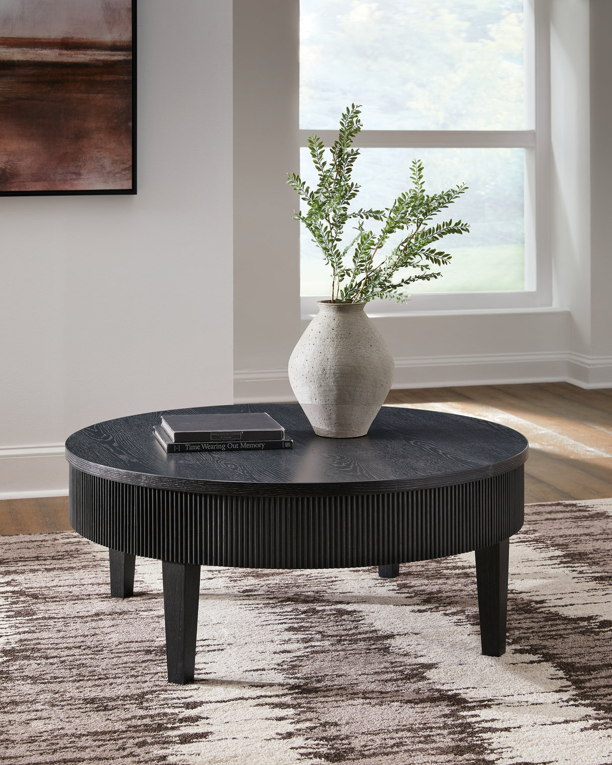Nashville Furniture Outlets - Ashley Furniture - Marstream Coffee Table - Round Cocktail Table / Black - T551-8