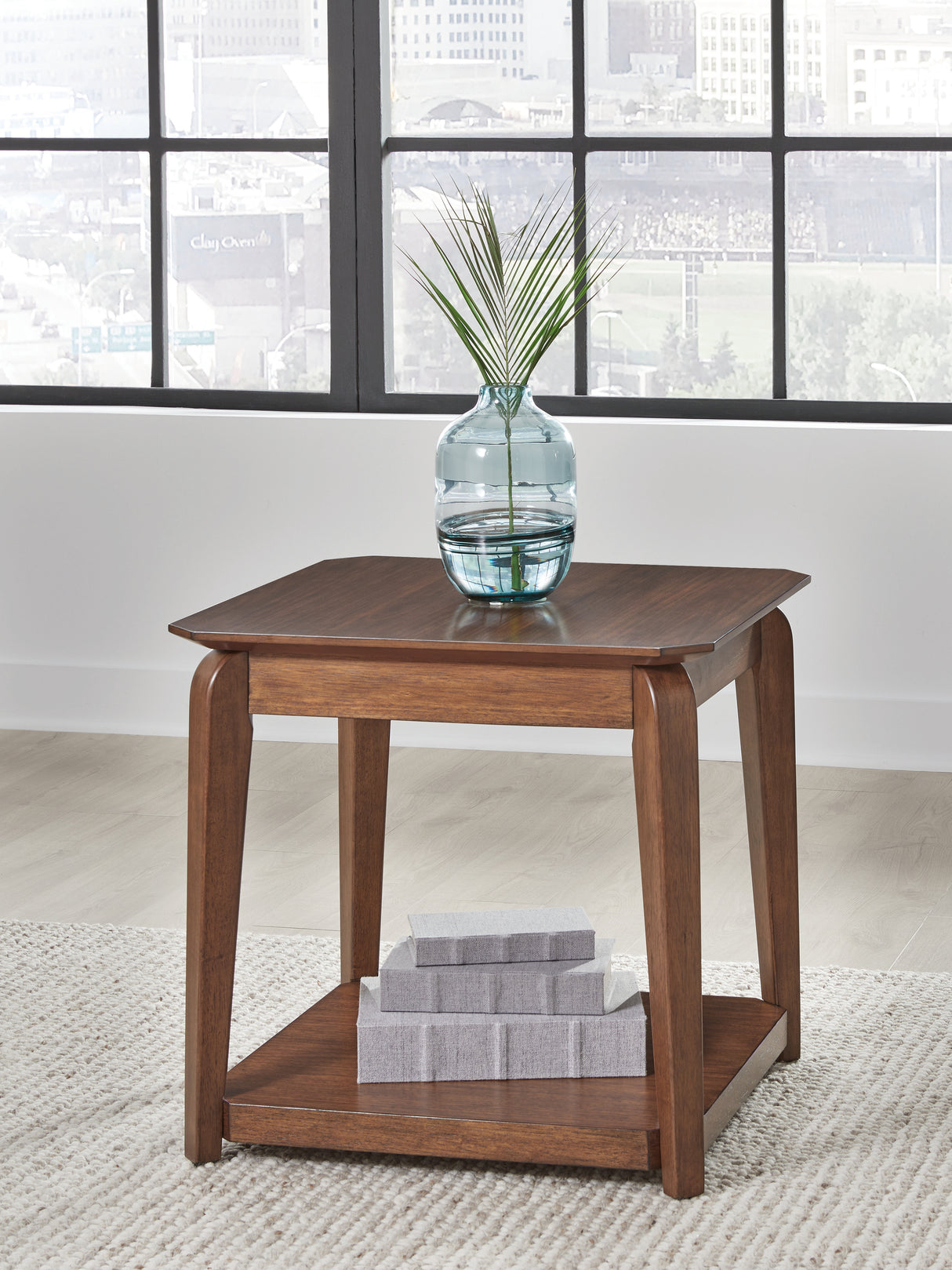 Nashville Furniture Outlets - Ashley Furniture - Trenmour End Table - Square End Table / Medium Brown - T596-2