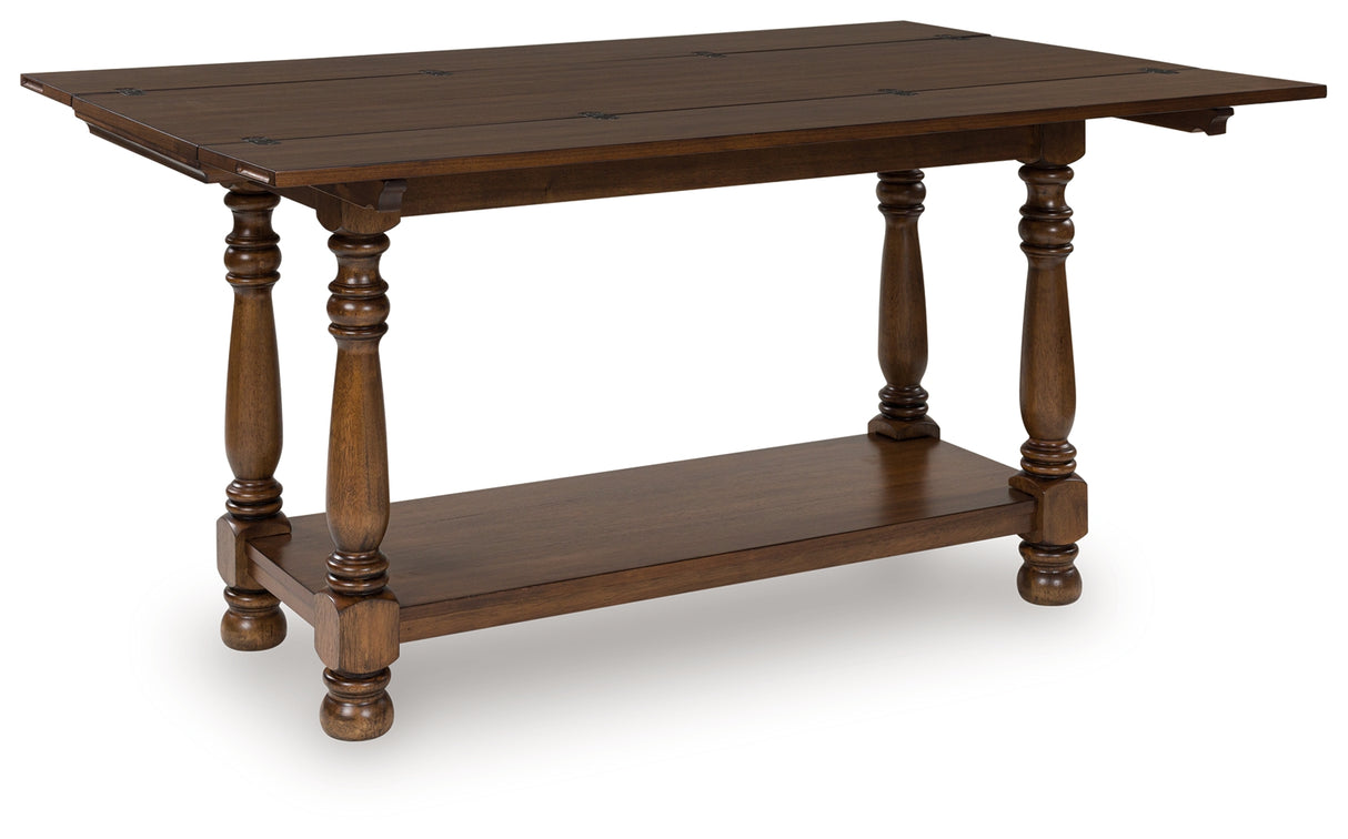 Nashville Furniture Outlets - Ashley Furniture - Sturlayne Flip Top Sofa Table - Flip Top Sofa Table / Brown - T609-4