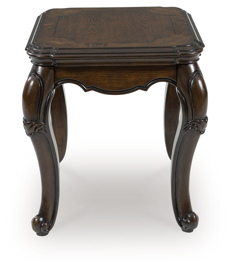 Nashville Furniture Outlets - Ashley Furniture - Maylee End Table - Square End Table / Dark Brown - T647-2