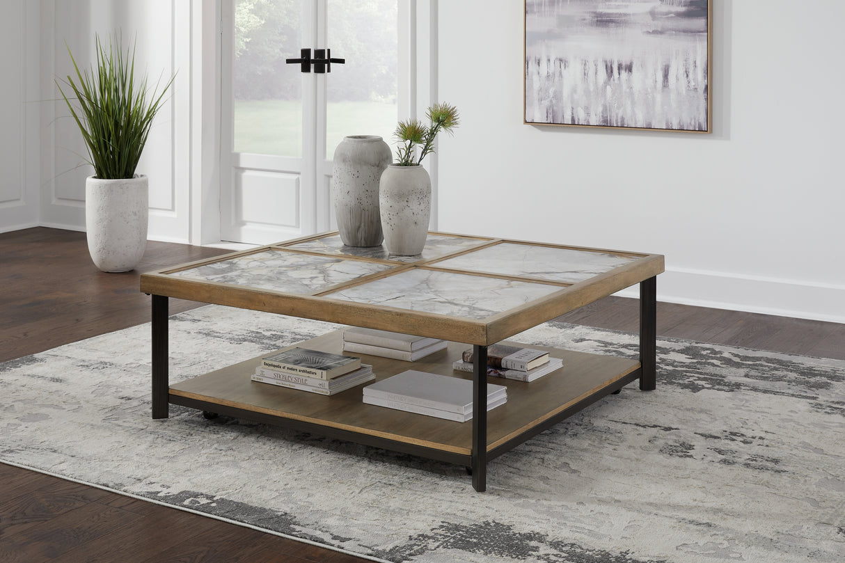 Nashville Furniture Outlets - Ashley Furniture - Montia Coffee Table - Square Cocktail Table / Multi - T632-8