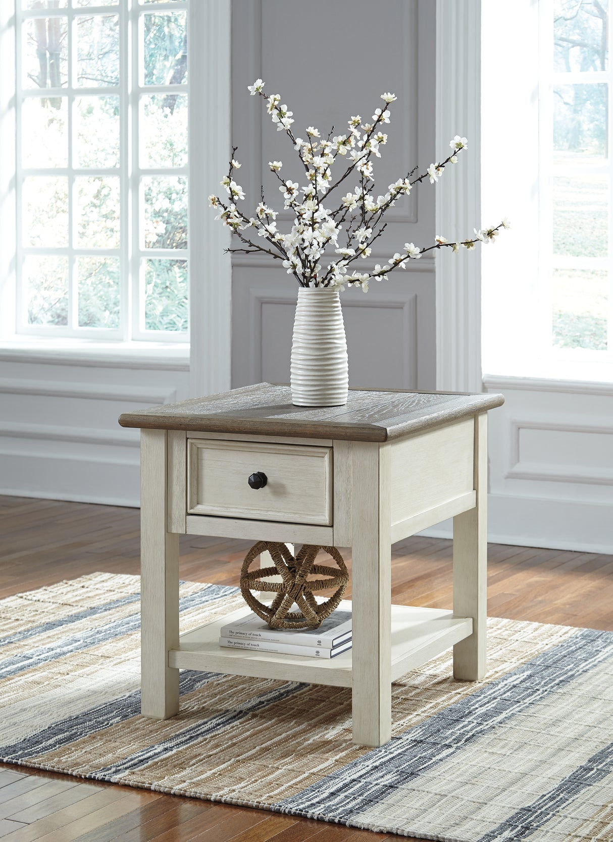 Nashville Furniture Outlets - Ashley Furniture - Bolanburg End Table - Rectangular End Table / Two-tone - T637-3