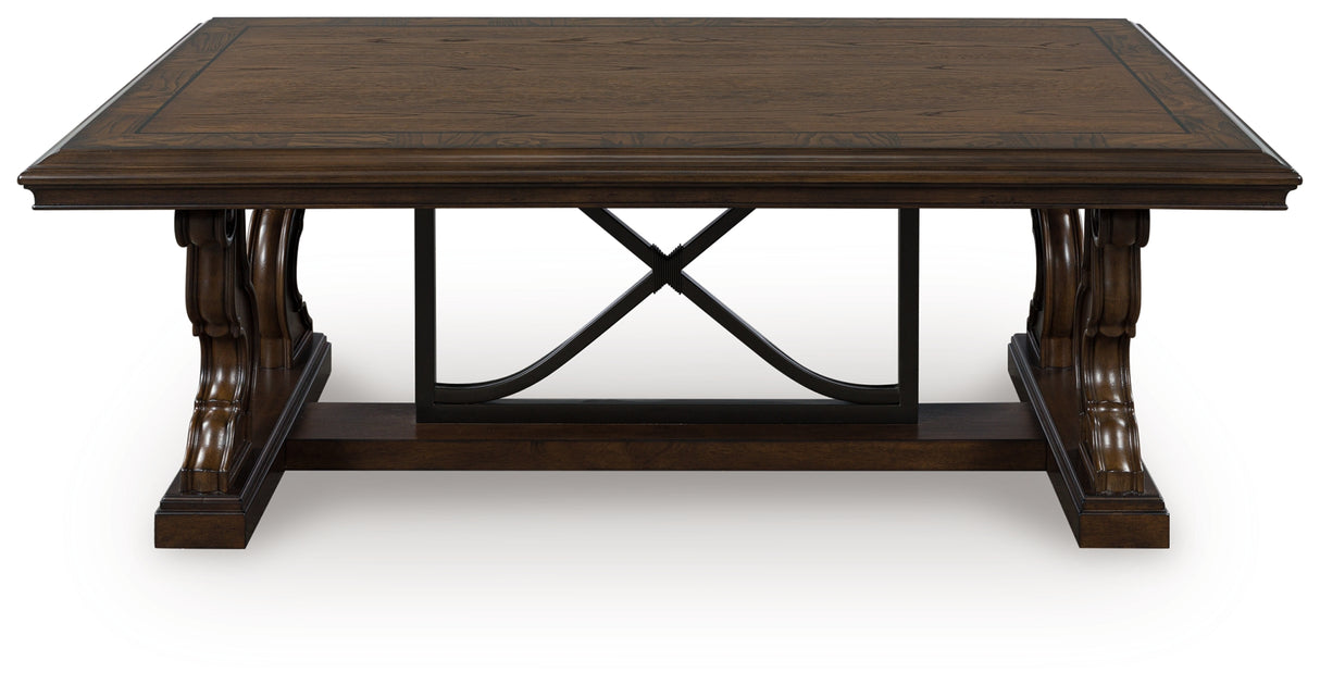 Nashville Furniture Outlets - Ashley Furniture - Maylee Coffee Table - Rectangular Cocktail Table / Dark Brown - T647-1