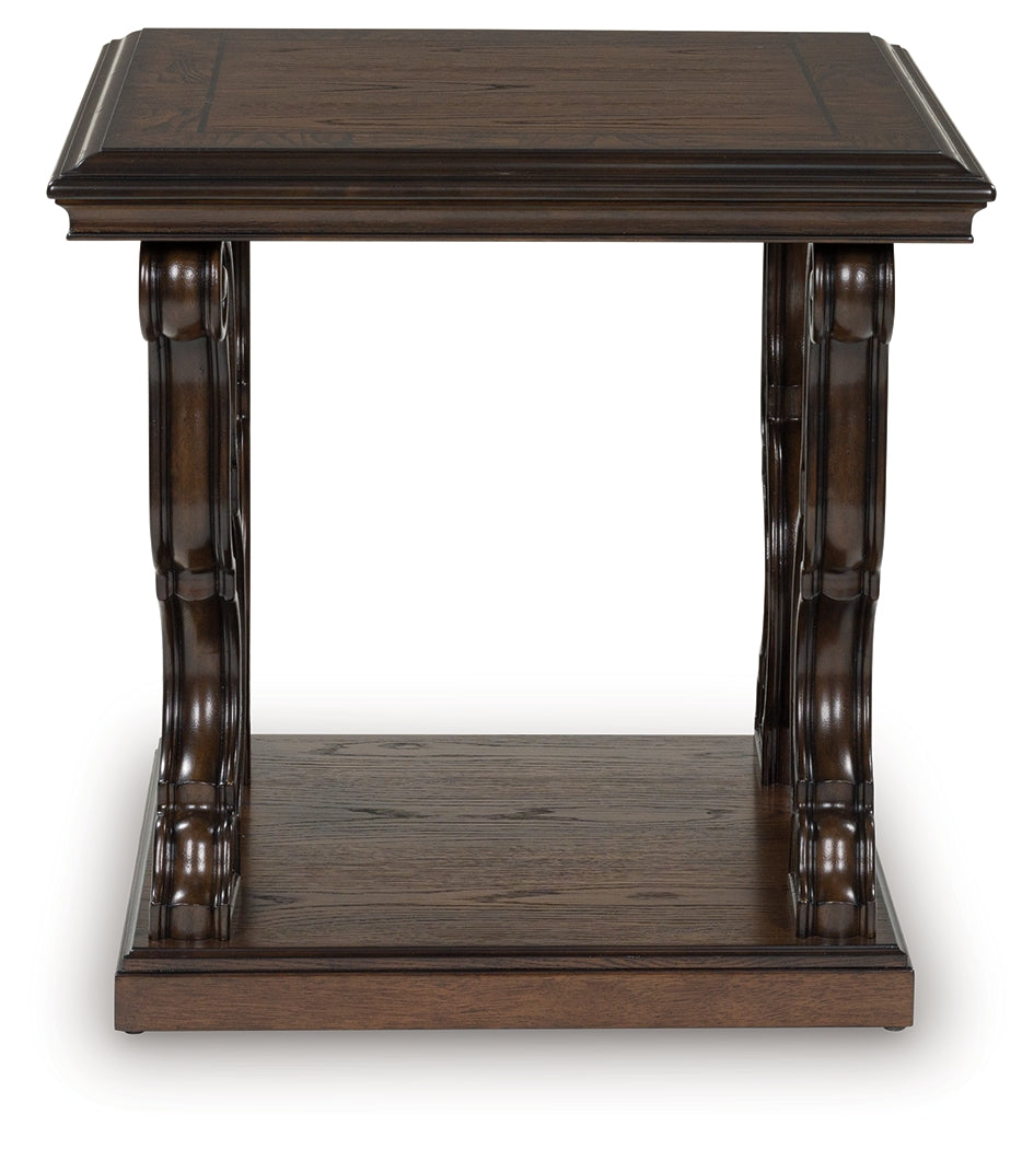 Nashville Furniture Outlets - Ashley Furniture - Maylee End Table - Square End Table / Dark Brown - T647-2