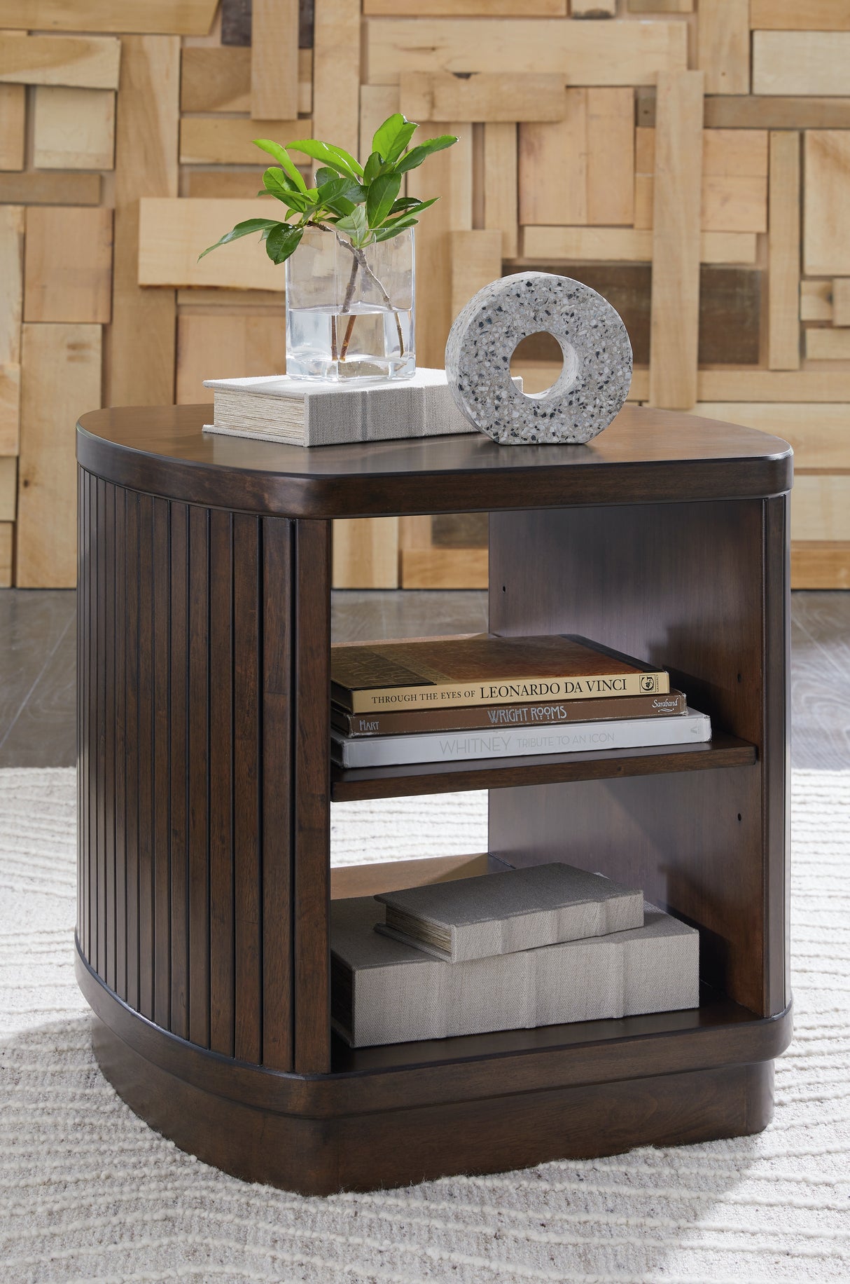 Nashville Furniture Outlets - Ashley Furniture - Korestone End Table - Square End Table / Dark Brown - T679-2
