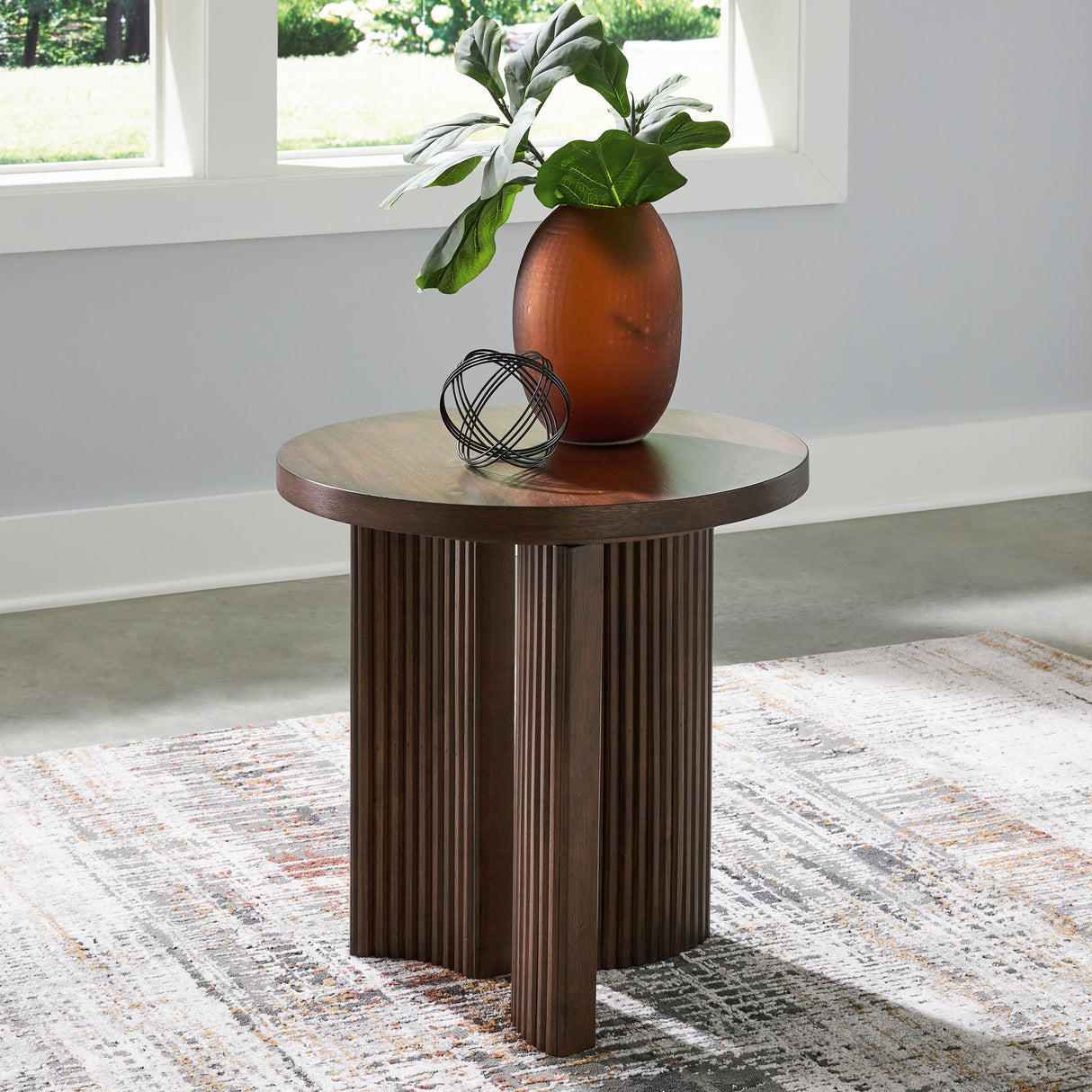 Nashville Furniture Outlets - Ashley Furniture - Korestone End Table - Rectangular End Table / Dark Brown - T438-3