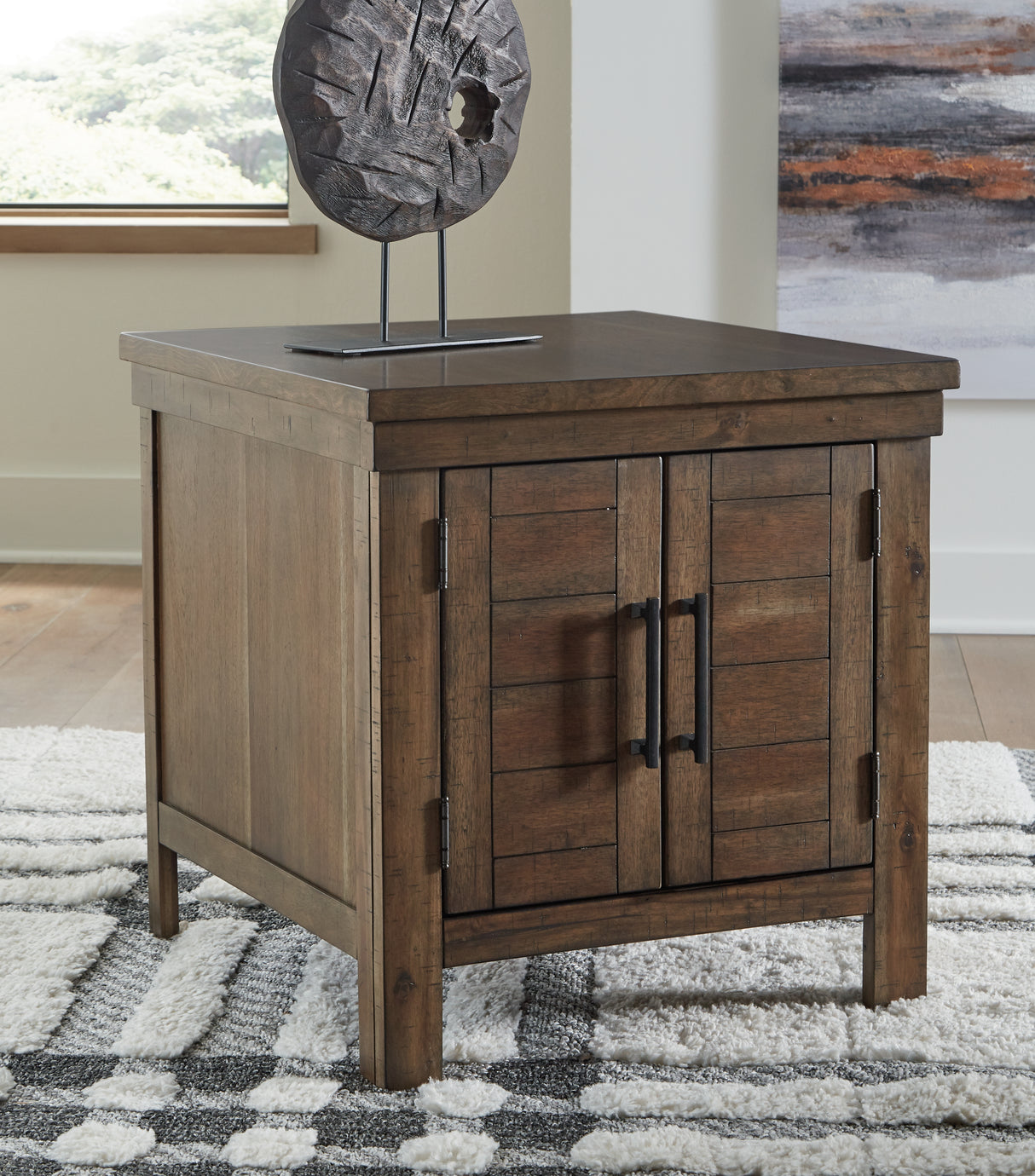 Nashville Furniture Outlets - Ashley Furniture - Moriville End Table - Rectangular End Table / Grayish Brown - T731-3