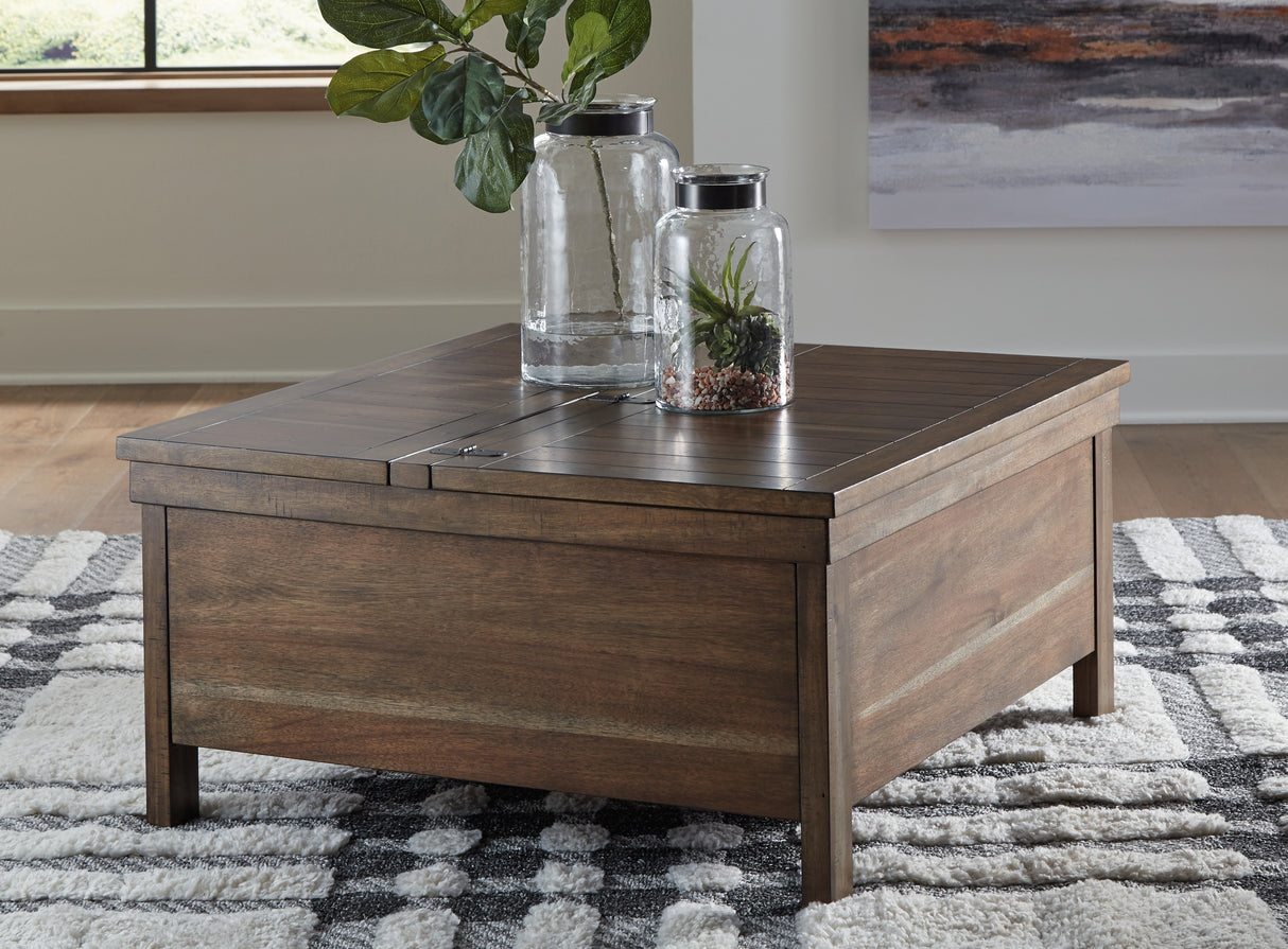 Nashville Furniture Outlets - Ashley Furniture - Moriville Lift-Top Coffee Table - Lift Top Cocktail Table / Grayish Brown - T731-9