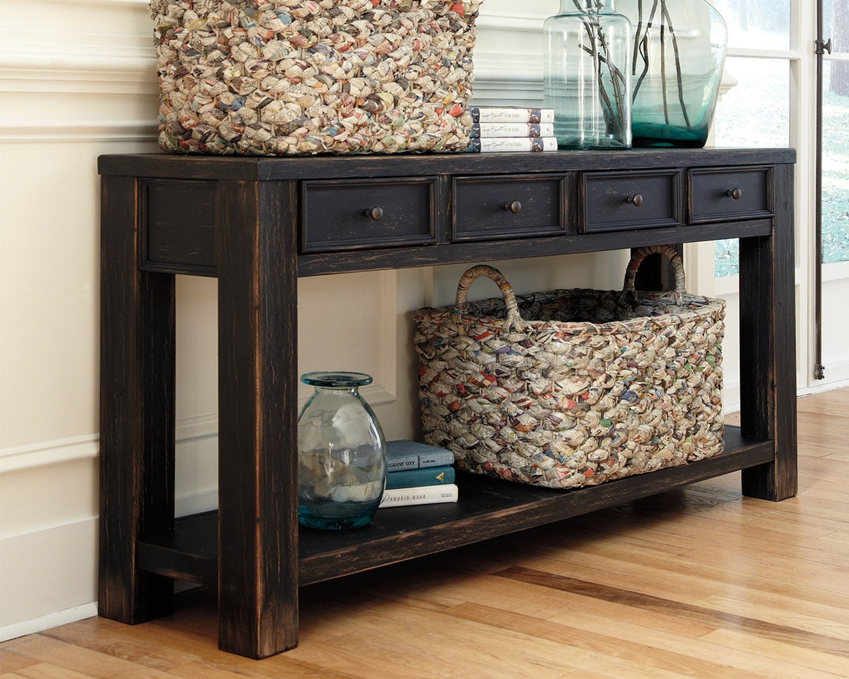 Nashville Furniture Outlets - Ashley Furniture - Gavelston Sofa/Console Table - Sofa Table / Black - T732-4
