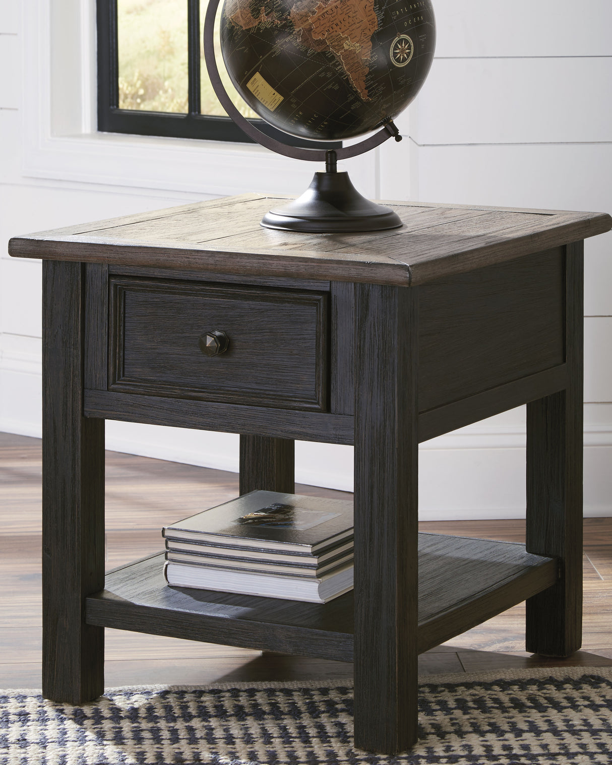 Nashville Furniture Outlets - Ashley Furniture - Tyler Creek End Table - Rectangular End Table / Grayish Brown/Black - T736-3
