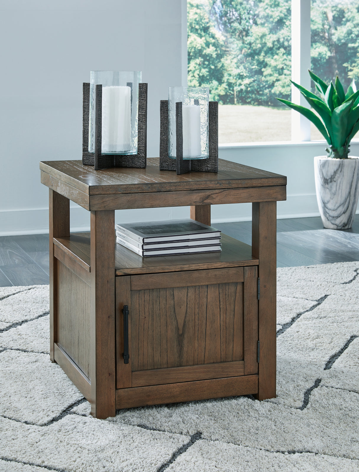 Nashville Furniture Outlets - Ashley Furniture - Boardernest End Table - Rectangular End Table / Brown - T738-3