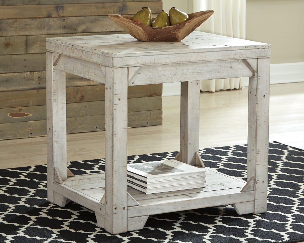Nashville Furniture Outlets - Ashley Furniture - Fregine End Table - Rectangular End Table / Whitewash - T755-3