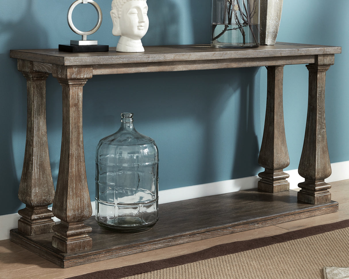 Nashville Furniture Outlets - Ashley Furniture - Johnelle Sofa Table - Sofa Table / Gray - T776-4